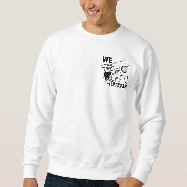 Sweatshirt We Love Pizzas - Pizza Love - ASL ILY Obsession De (Devant)