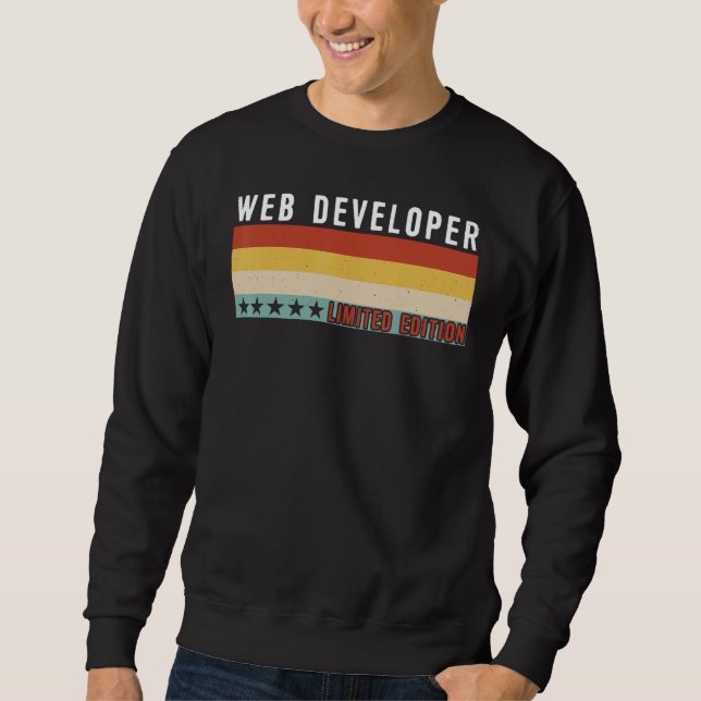 Sweatshirt Web Developer Job Title Profession Worker Apprecia (Devant)