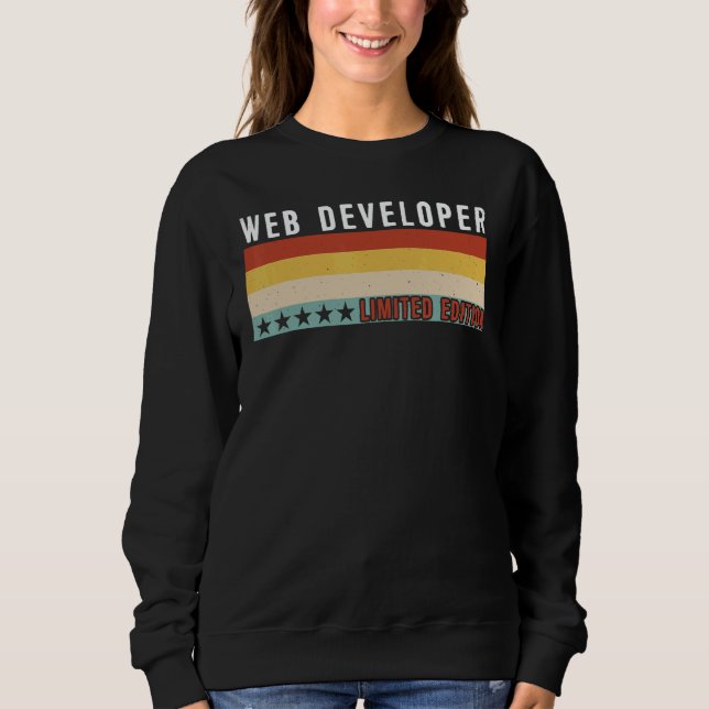 Sweatshirt Web Developer Job Title Profession Worker Apprecia (Devant)