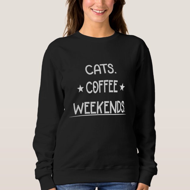 Sweatshirt Week-end Café Cats (Devant)