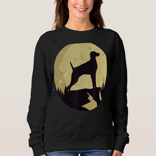 Sweatshirt Weimaraner Chien Retro 3 (Devant)