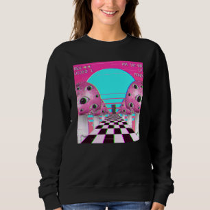 Sweatshirt Weirdcore Vaporwave esthétique aux yeux de champig