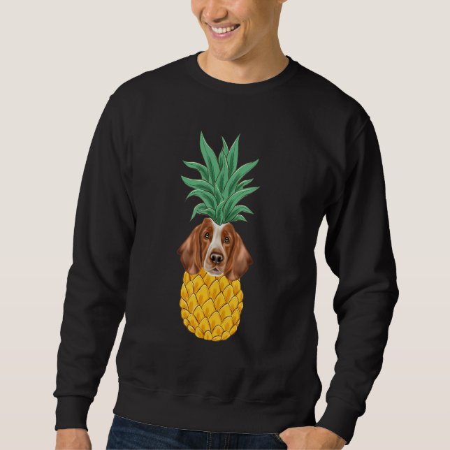 Sweatshirt Welsh Springer Spaniel Pineapple Dog (Devant)