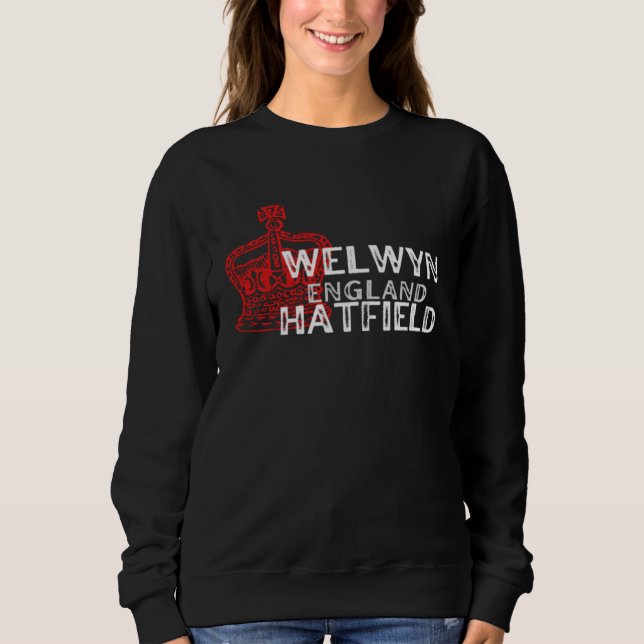 Sweatshirt WELWYN HATFIELD England Crown Badge (Devant)