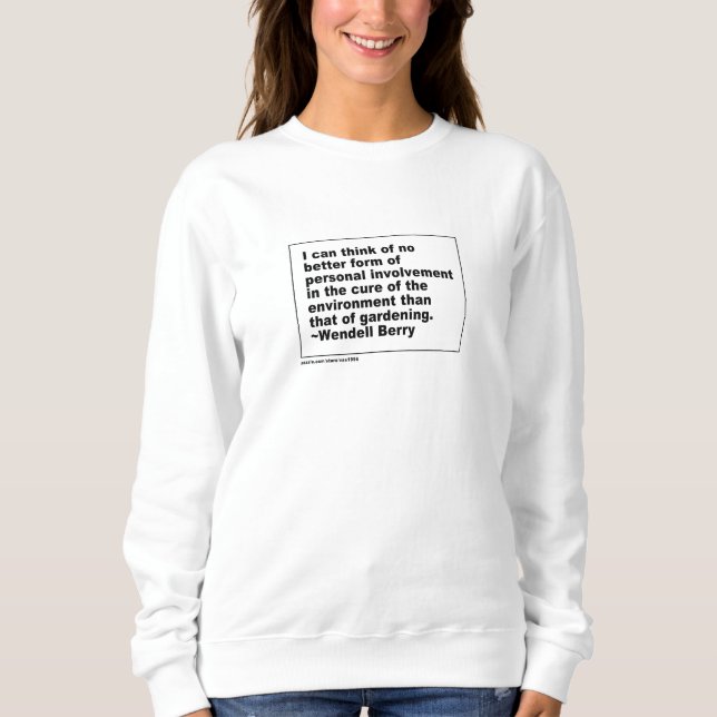 Sweatshirt Wendell Berry | Cure the Environment (Devant)