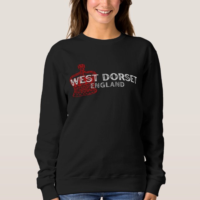 Sweatshirt WEST DORSET England Crown Badge (Devant)