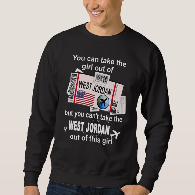 Sweatshirt West Jordan Boarding Pass  West Jordan Girl (Devant)