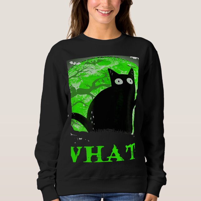 Sweatshirt What Murderous Cat Holding Knife Halloween Costume (Devant)