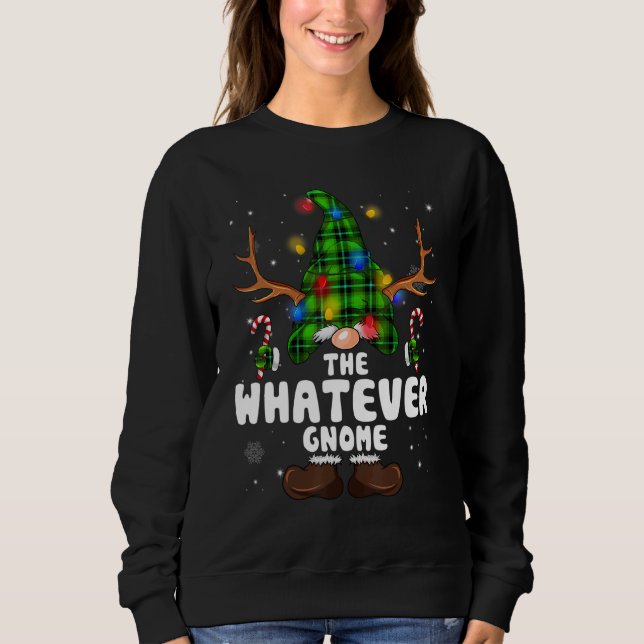 Sweatshirt Whatever Gnome Reindeer Christmas Lights Pajama Fa (Devant)