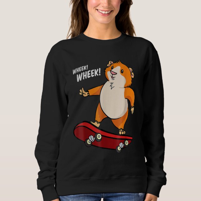Sweatshirt Wheek Wheek Guinea Pig Skateboard Skateboarder (Devant)
