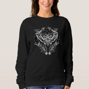 Sweatshirt Wiccan Mort Moth Goth Occulte Satanique Dark Wicca
