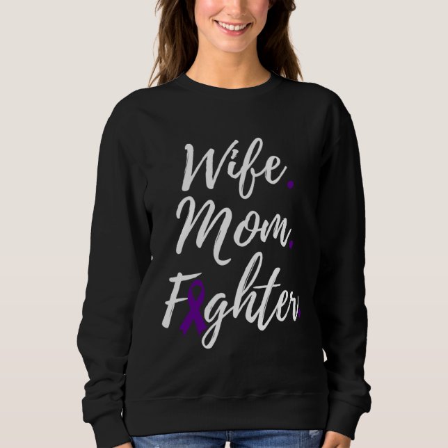 Sweatshirt Wife Mom Fighter Multiple System Atrophy Awareness (Devant)