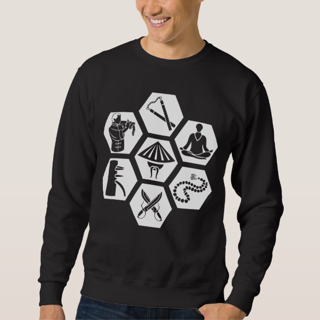 Sweatshirt Wing Chun Yin Yang Martial Arts (Devant)
