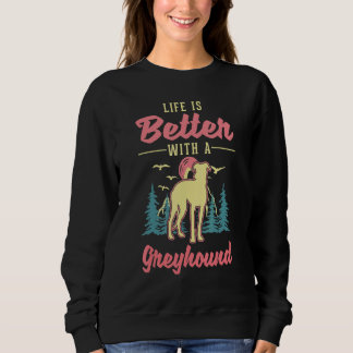 Sweatshirt with a Greyhound Whippet Galgo