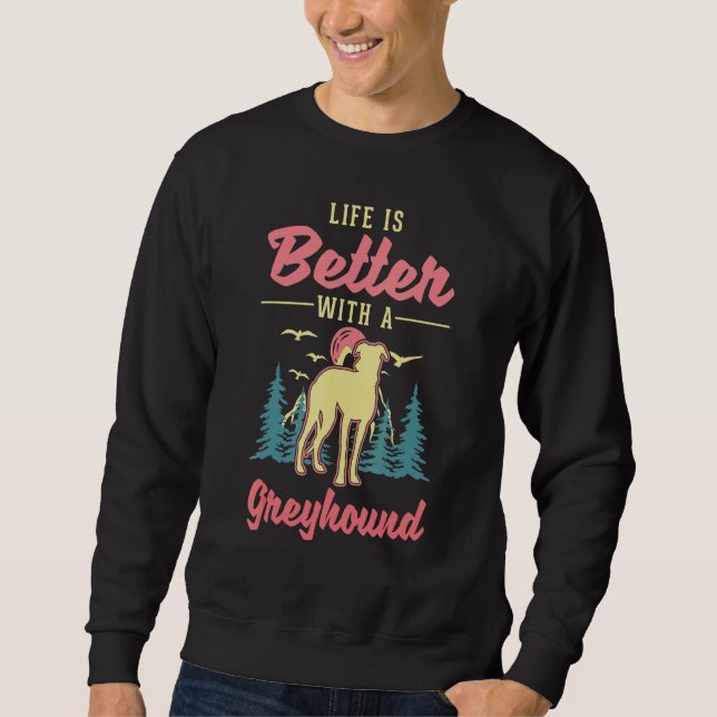 Sweatshirt with a Greyhound Whippet Galgo (Devant)