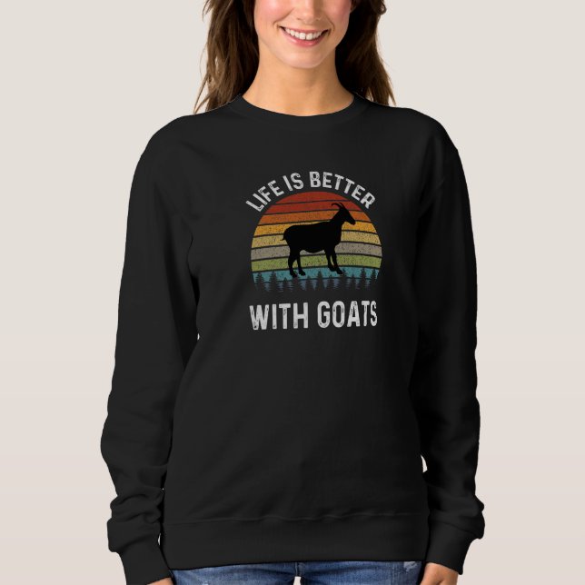 Sweatshirt With Goats Retro Goat  Owner (Devant)