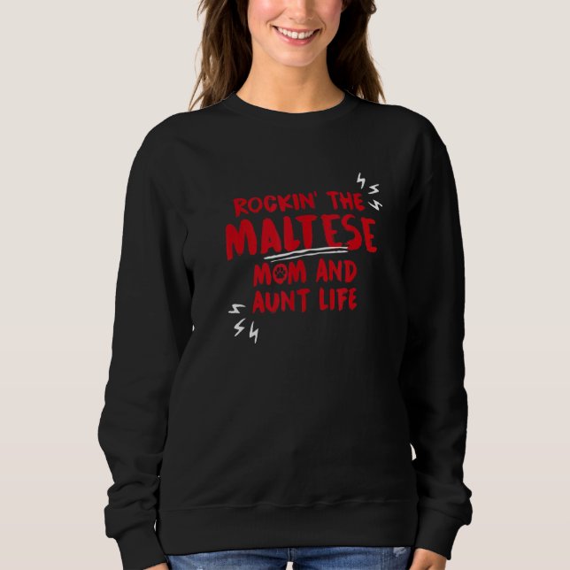 Sweatshirt Witty Pets Maltese Terrier Single Dog Owner (Devant)