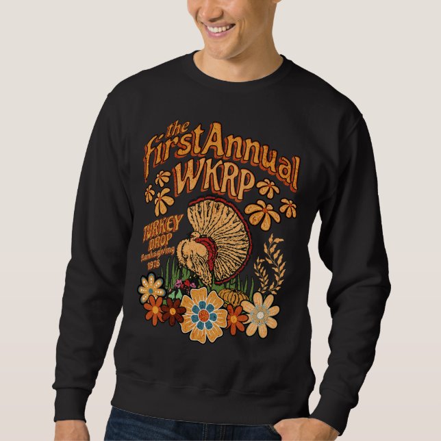 Sweatshirt WKRP Turquie Drop 1978 drôle Thanksgiving T-Shirt (Devant)