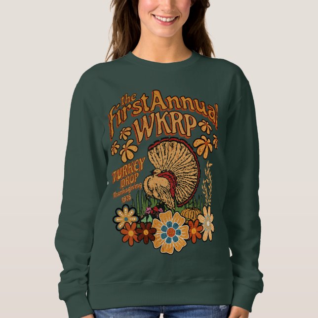 Sweatshirt WKRP Turquie Drop 1978 drôle Thanksgiving T-Shirt  (Devant)