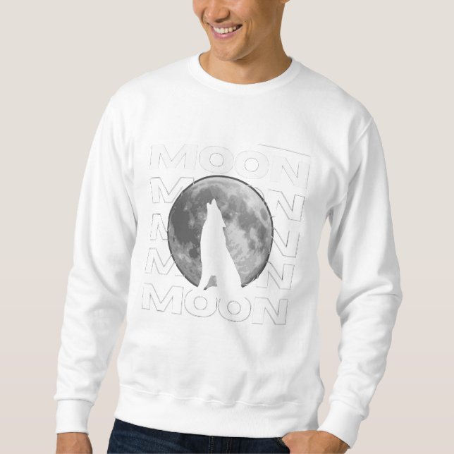 Sweatshirt "Wolf Howl at the Moon T-Shirt (Devant)