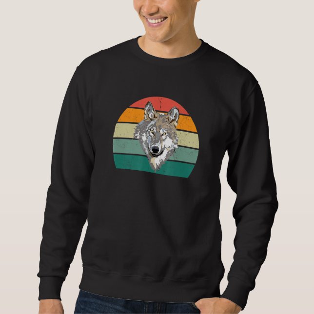 Sweatshirt wolves wolf dog canine wolf hunt forest deer anima (Devant)