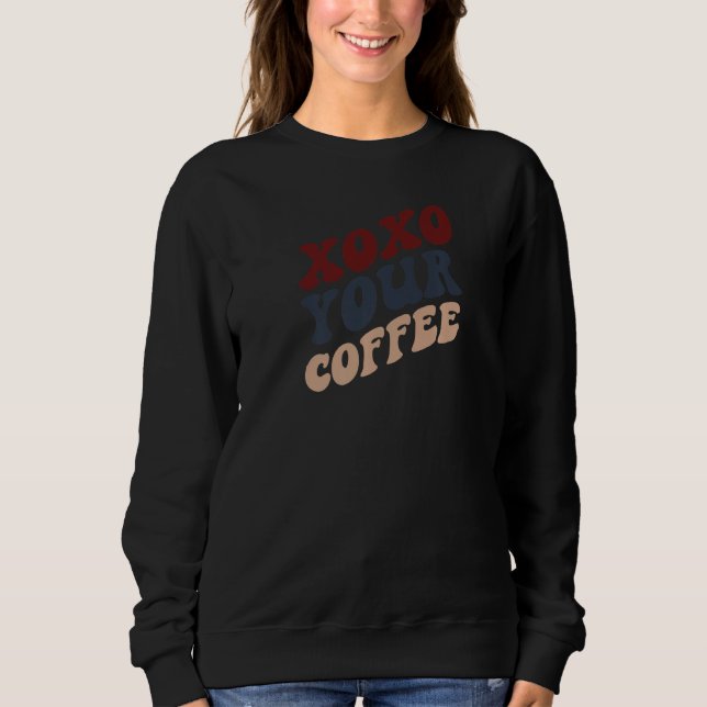 Sweatshirt Women Coffee Retro Vintage (Devant)