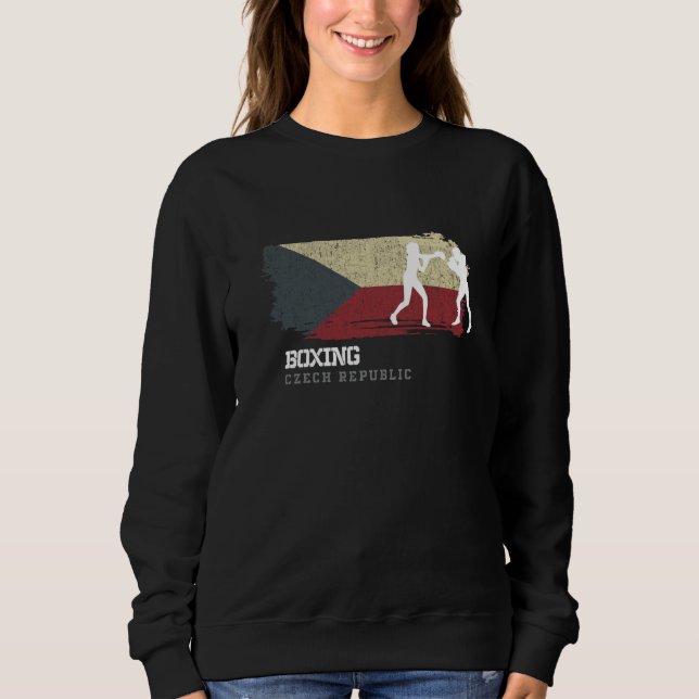 Sweatshirt Womens Boxing Czech Republic Combat Sports Fighter (Devant)