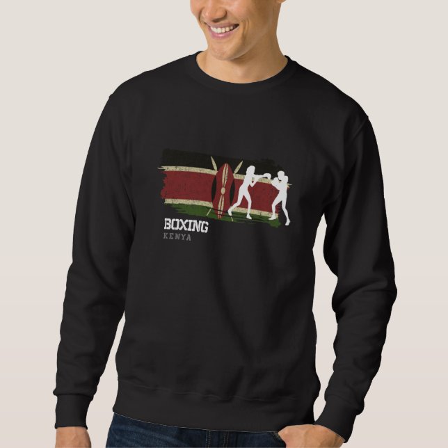 Sweatshirt Womens Boxing Kenya Combat Sports Fighter Boxing   (Devant)