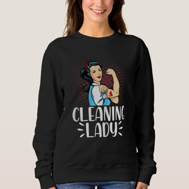 Sweatshirt Womens Cleaning Lady Housekeeping Housekeeper (Devant)
