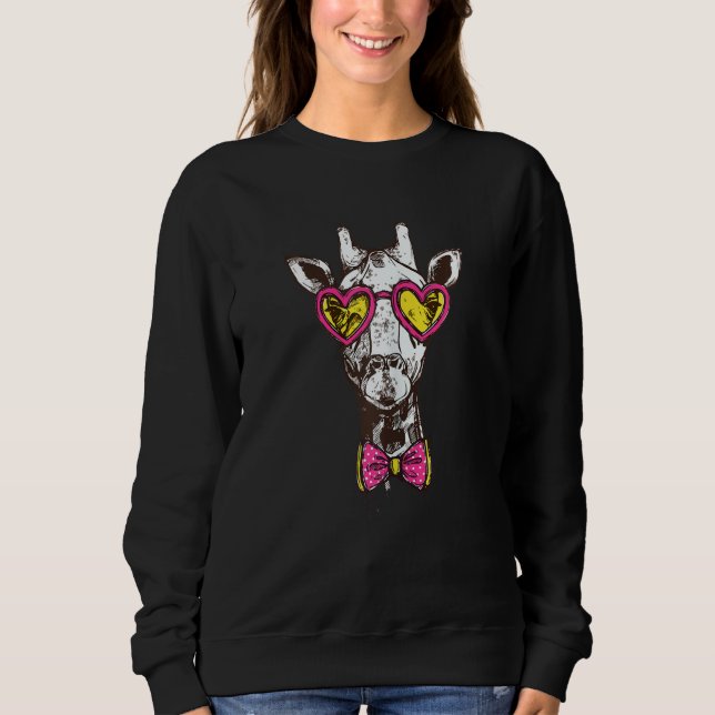 Sweatshirt Womens Giraffe Graphic Cute Giraffe Cool Animal 3 (Devant)