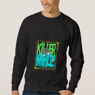Sweatshirt Womens Killer Whale Ocean Orcas V-Neck