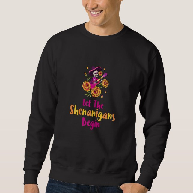 Sweatshirt Womens Let The Shenanigans Begin Mardi Gras Costum (Devant)