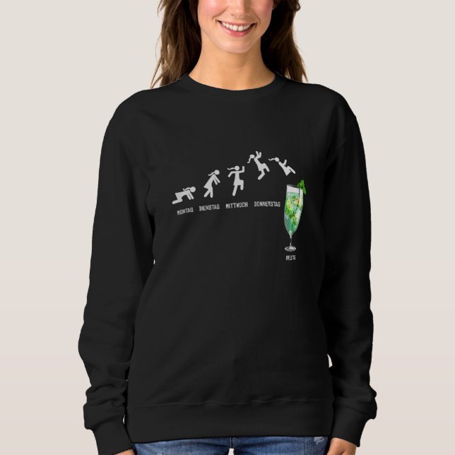 Sweatshirt Womens Monday  Friday Cocktail Girls Evening Women (Devant)