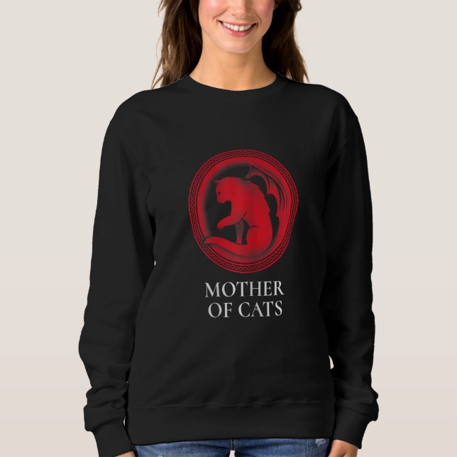 Sweatshirt Womens Mother of Cats Mother of Cats Cat Miau (Devant)