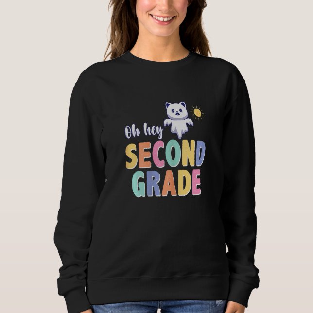 Sweatshirt Womens Oh Hey 2nd Second Grade Back To School Stud (Devant)