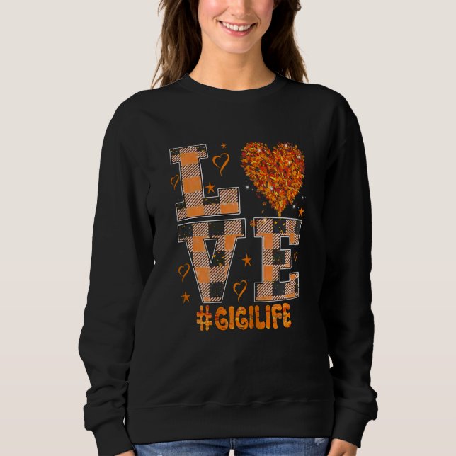 Sweatshirt Womens Promoted To Grandma World's Best Gigi Ever  (Devant)
