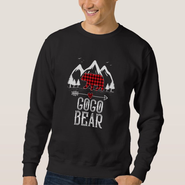 Sweatshirt Womens Red Plaid Gogo Bear Matching Family Pajama  (Devant)
