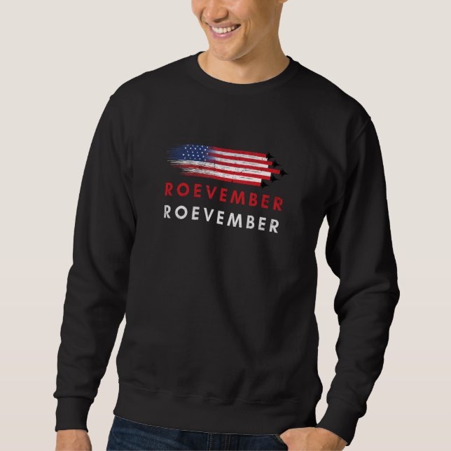 Sweatshirt Women's Roevember American Flag Pro Roe V Wave Wom (Devant)