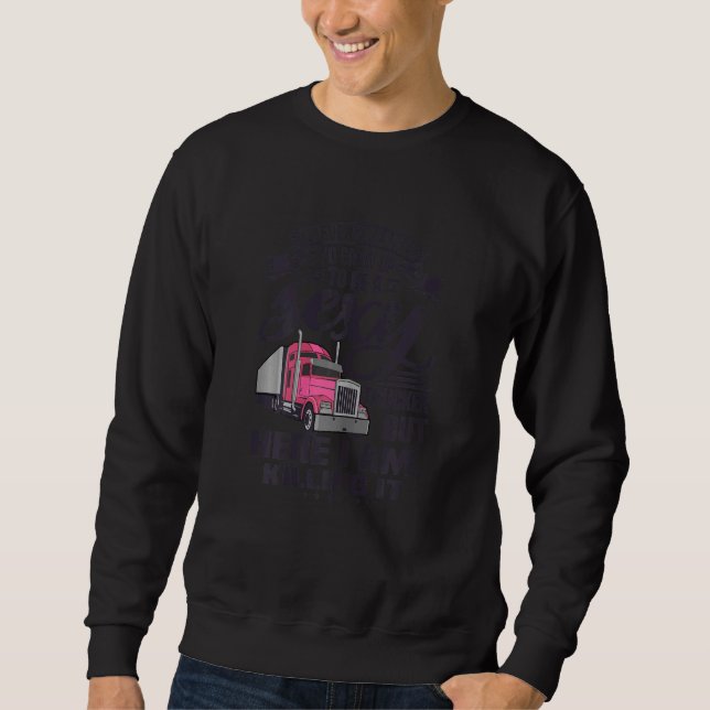Sweatshirt Womens Trucker Accessories For Truck Driver Woman (Devant)