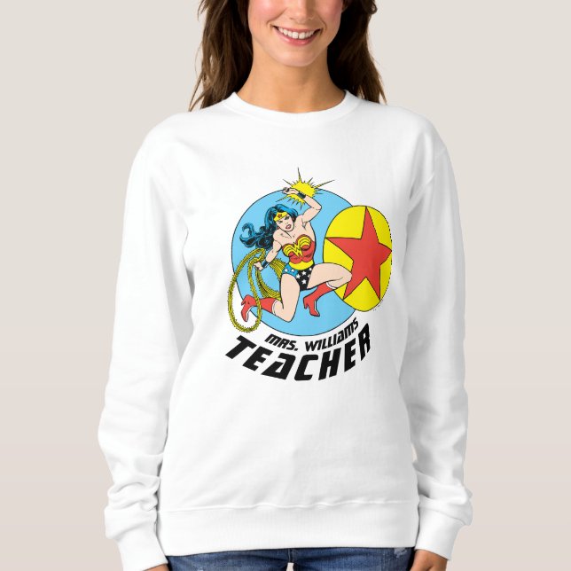 Sweatshirt Wonder Woman Étoile rouge enseignant (Devant)