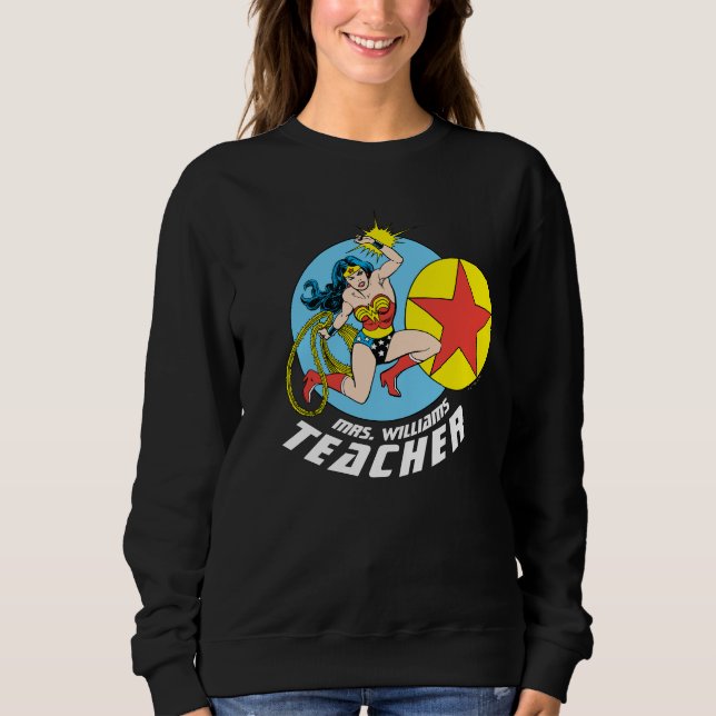 Sweatshirt Wonder Woman Étoile rouge enseignant (Devant)