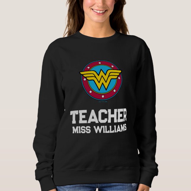 Sweatshirt Wonder Woman | Logo Cercle & Etoiles (Devant)