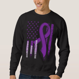 Sweatshirt World Narcissy Abuse Awareness Us Drapeau Survivo