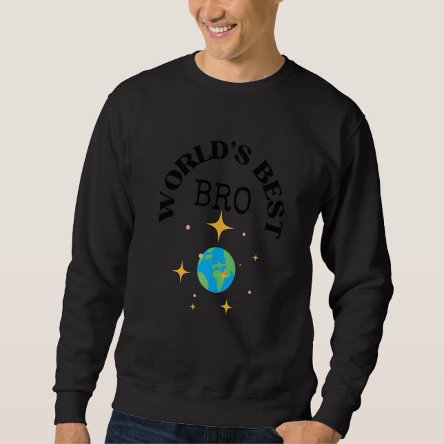 Sweatshirt World's Best Bro, Brothers, Bros Premium (Devant)