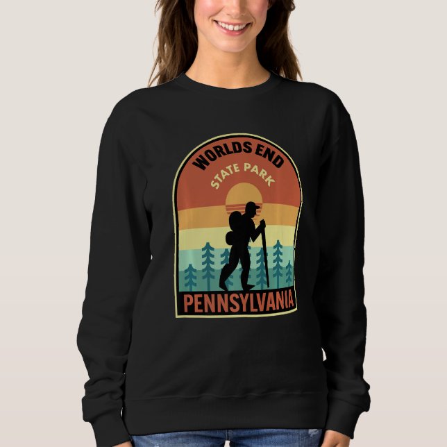 Sweatshirt Worlds End State Park PA Retro   (Devant)