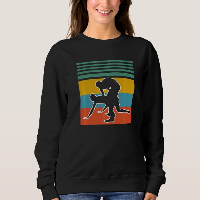 Sweatshirt Wrestling Retro Sunset Wrestler  1 (Devant)