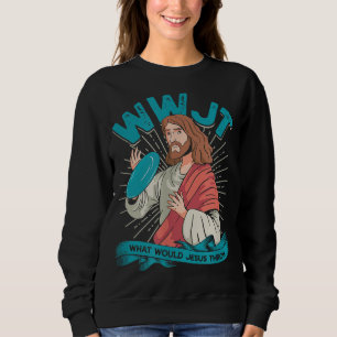 Sweatshirt WWJT Qu'est-ce que Jésus jetterait Frisbee disque