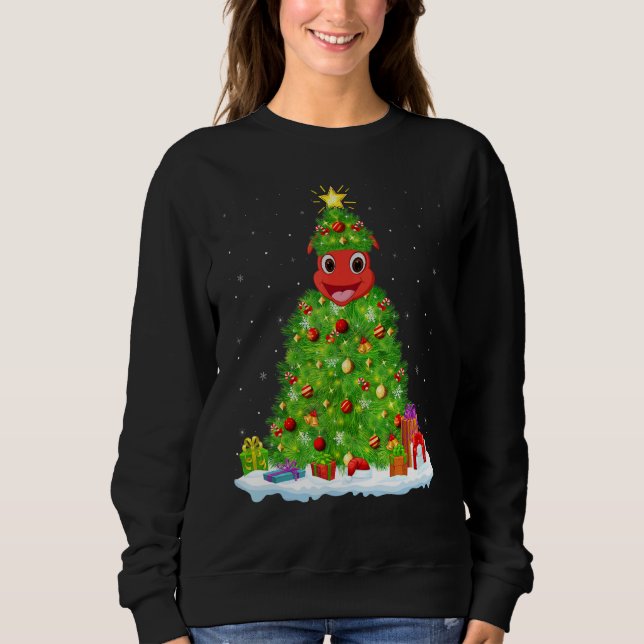 Sweatshirt Xmas Decorations Lights Santa Ant Christmas Tree (Devant)