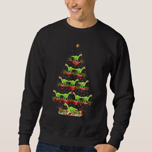 Sweatshirt Xmas Holiday   Santa Diplodocus Dinosaur Christmas (Devant)