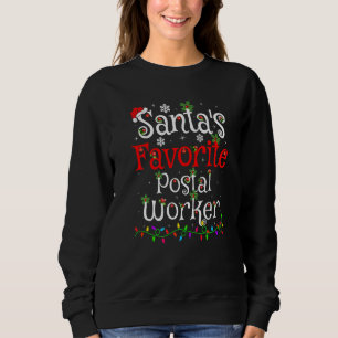 Sweatshirt Xmas Lighting Père Noël S Postal Worker favori Chr